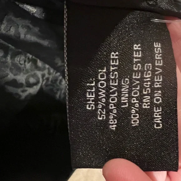 NWOT Guess Women's Classic Black Double-Breasted Pea Coat